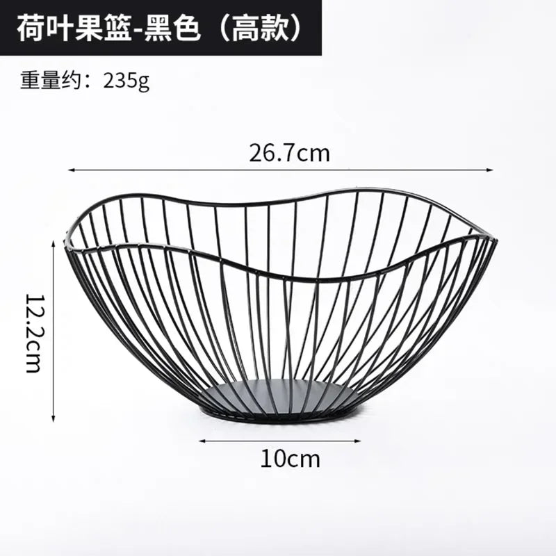 Modern iron fruit basket for storage and display - vue 9 sur 11