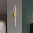 Minimalist acrylic LED wall light with metallic dimmer