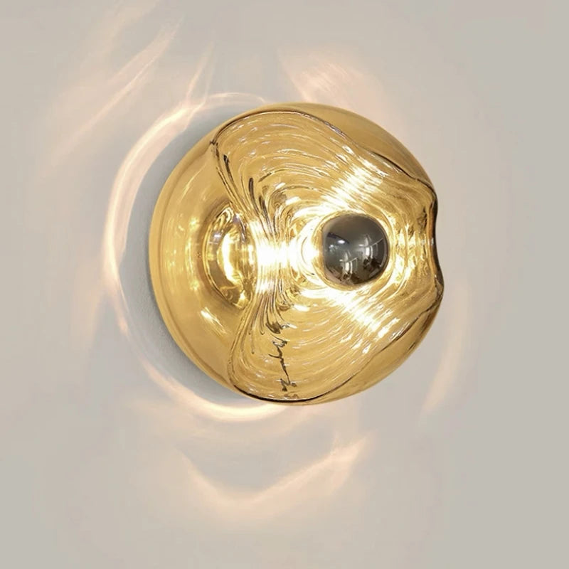 Glall chrome metal wall light for multiple uses