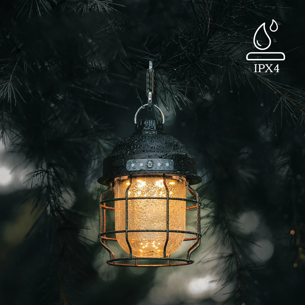 Rechargeable retro LED lantern for vintage outdoor garden