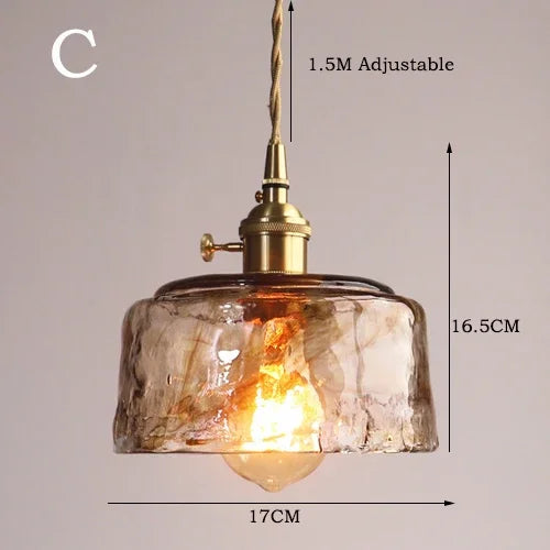 Nordic retro glass chandelier for café and restaurant - vue 8 sur 10