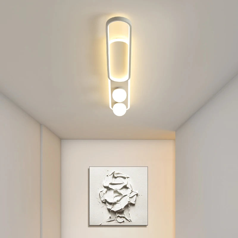 Modern LED ceiling light for foyer, hotel lobby and home - vue 5 sur 18