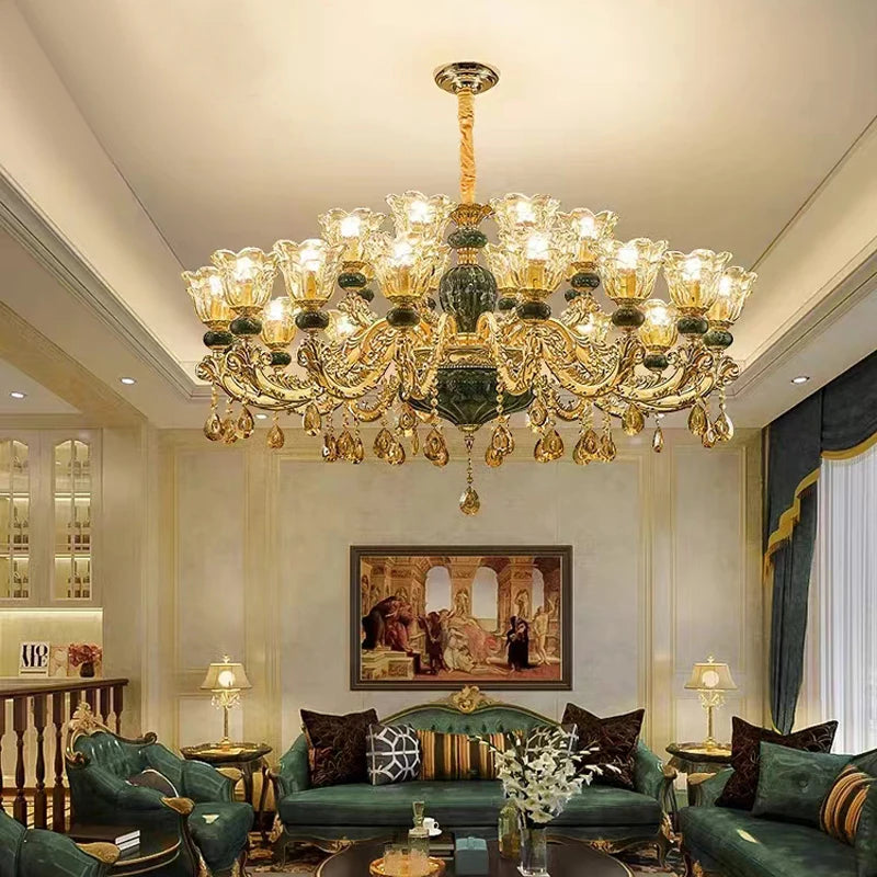 Light crystal chandelier for elegant and refined decor