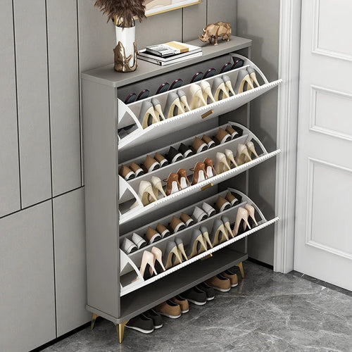 modern multi-layer shoe cabinet for optimal storage - vue 2 sur 18