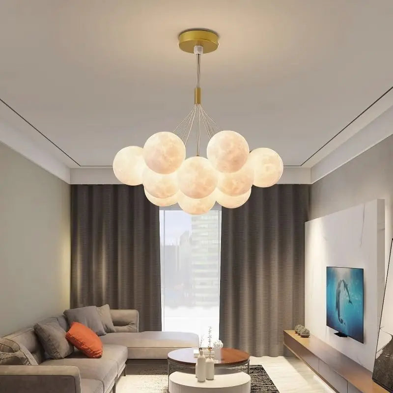 Modern creative chandeliers for children's rooms and living rooms - vue 4 sur 12