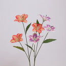 Decorative silk lily flowers for indoor and outdoor use