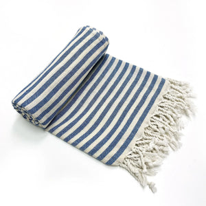 Turkish cotton woven beach towel with striped design