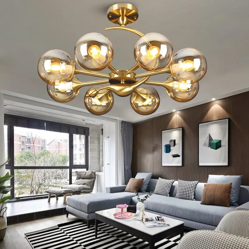 Simple post-modern Nordic chandelier in modern American style - vue 3 sur 14