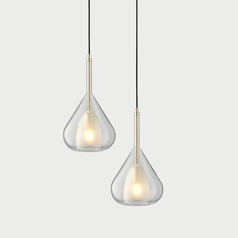 Modern minimalist Italian designer glass chandelier - vue 3 sur 10