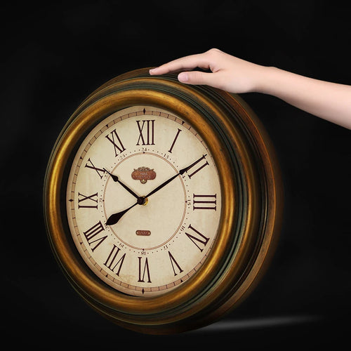 retro industrial style wall clock for home decor - vue 5 sur 8
