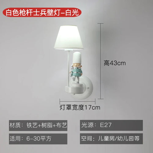 Decorative children's wall light cartoon American soldier
