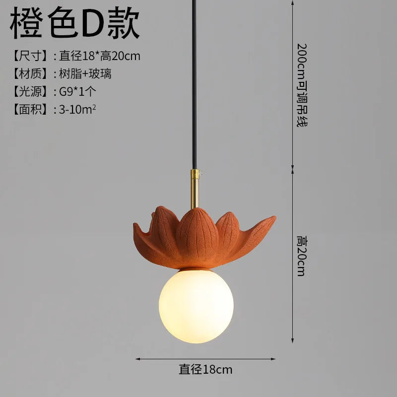 modern resin pendant light for elegant interior decoration - vue 9 sur 22