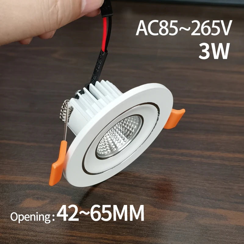 Mini recessed LED spotlight for indoor use with driver set