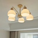 Modern pendant light with glass shade for kitchen island