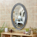 Nordic oval decorative mirrors hanging in macrame
