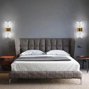 Modern luxury creative acrylic LED wall light gold or black for hallway, bedroom, bedside, corridor, home decor