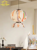 Japanese wabi-sabi rice paper pendant light for elegant interiors