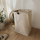 Foldable cotton and linen laundry basket large capacity waterproof