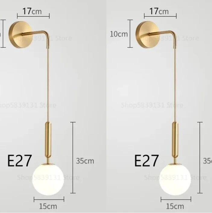 Modern nordic style LED wall light, simple decorative luxury - vue 9 sur 12