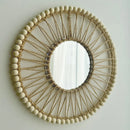 Hand-woven Nordic decorative mirror for a creative interior