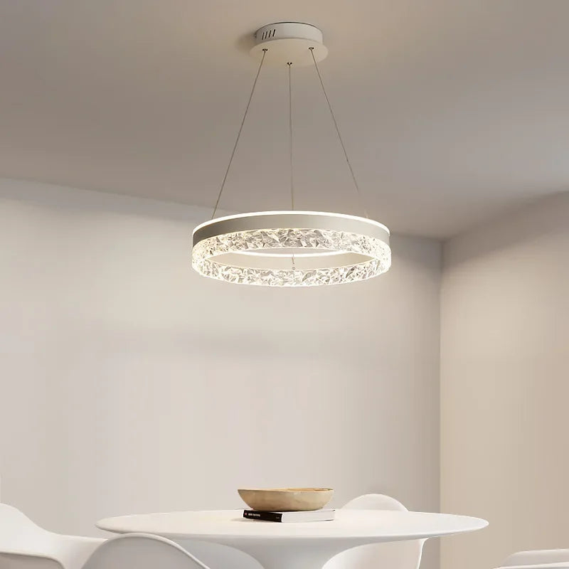 Modern crystal LED chandelier for interior decoration - vue 3 sur 14