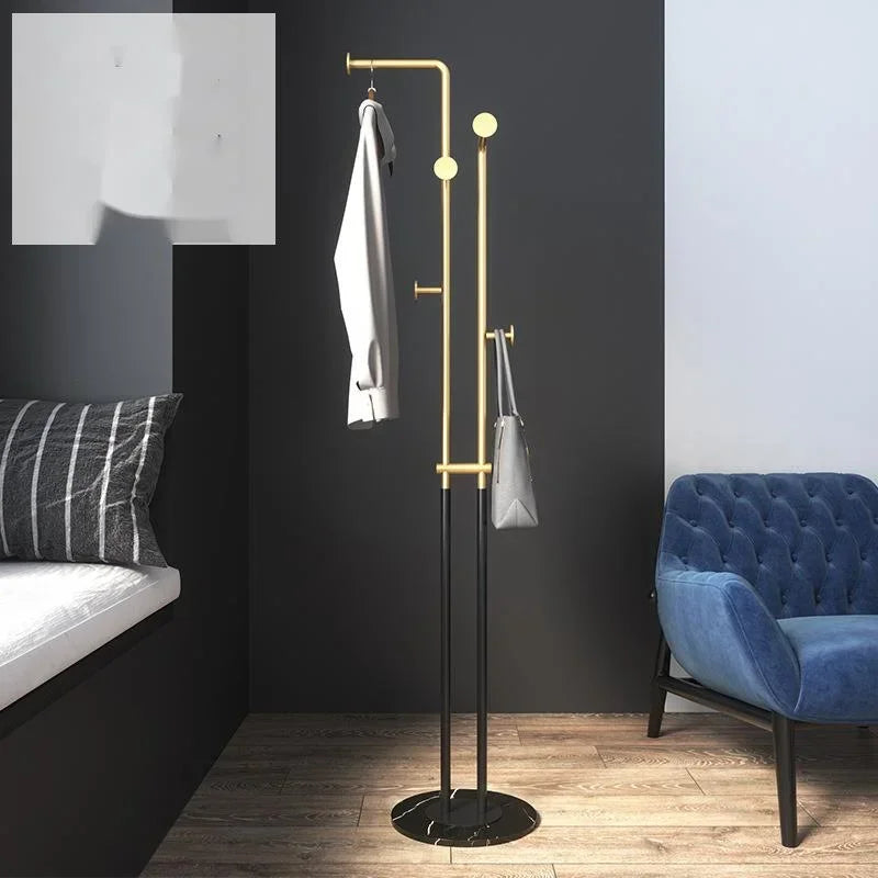 Nordic style double tube coat rack for indoor and outdoor use