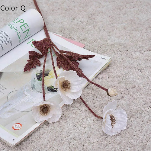 New artificial poppy flower garden decor for parties - vue 23 sur 26