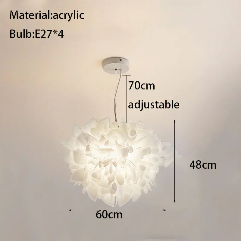 Modern acrylic chandelier for a bright and elegant interior