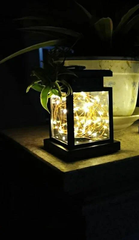 Waterproof LED solar retro lantern for garden and yard - vue 10 sur 11