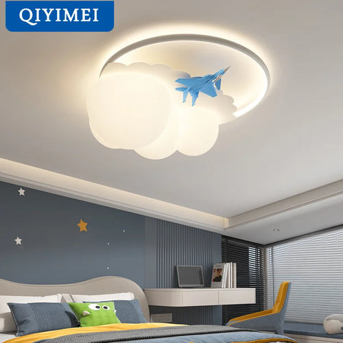 Modern LED aeroplane chandelier for children
