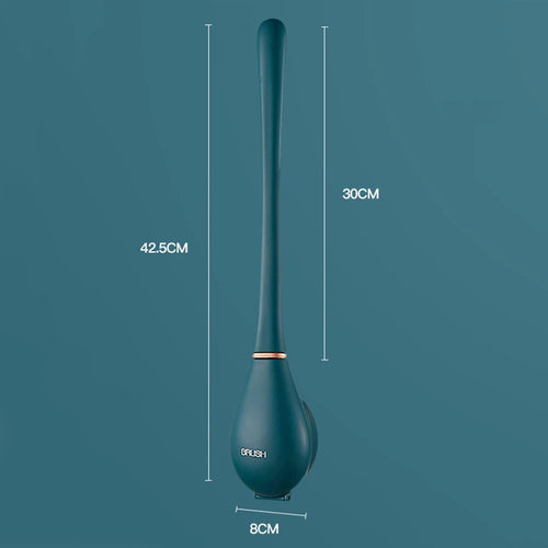 Soft Silicone Toilet Brushes with Hanging Holder Set, Wall-Mounted, Long Handled Cleaning Brush, Hygienic Bathroom Accessories - vue 10 sur 9