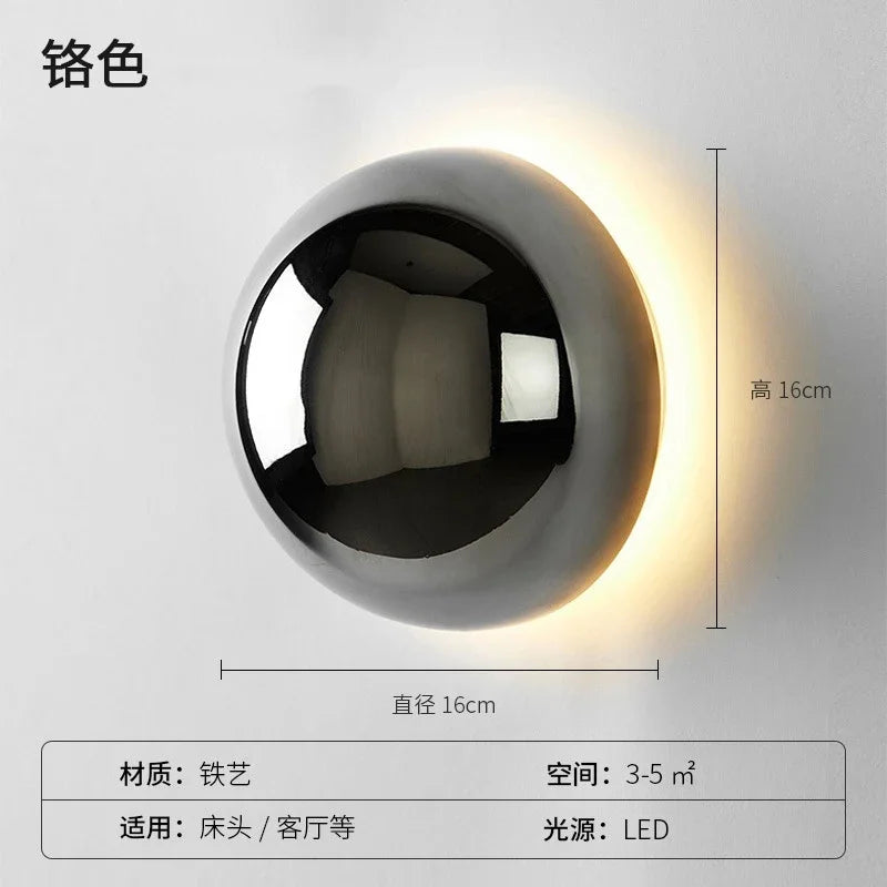 Modern nordic LED wall light for night-time decoration