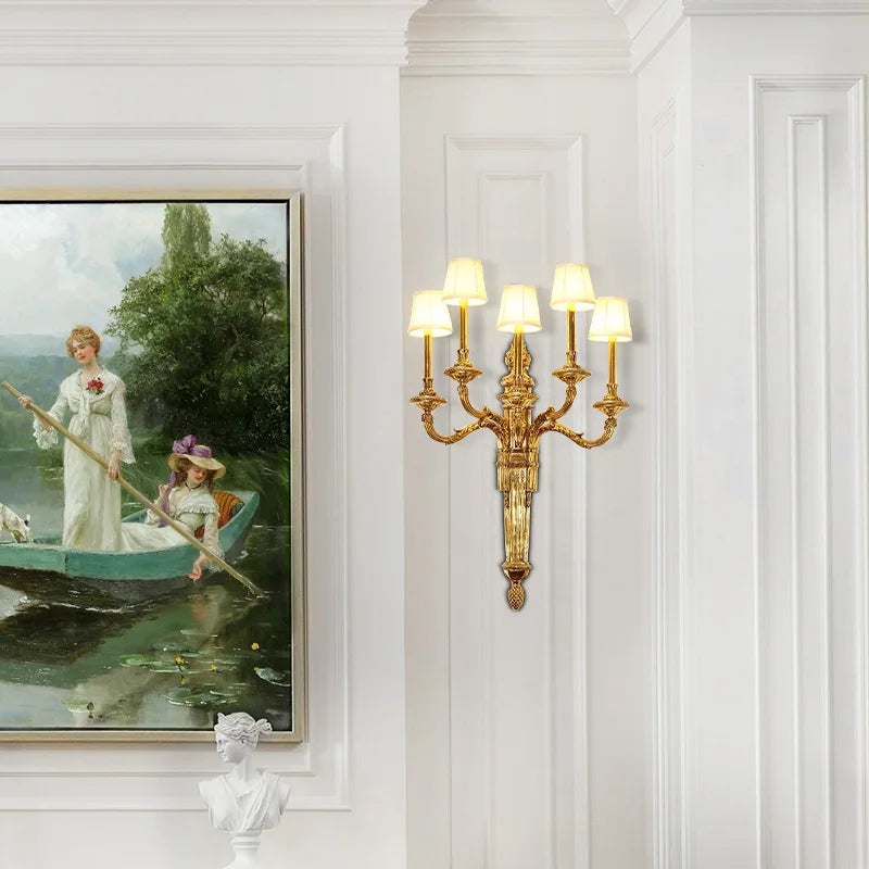 Copper wall light rococo style - vue 4 sur 7