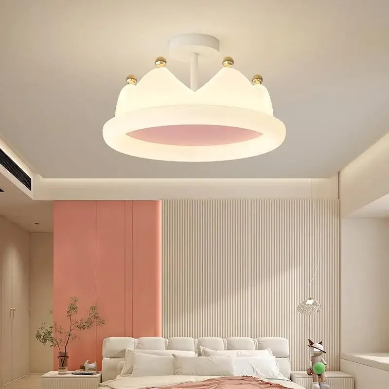 Creative crown LED ceiling light eye protection romantic for children