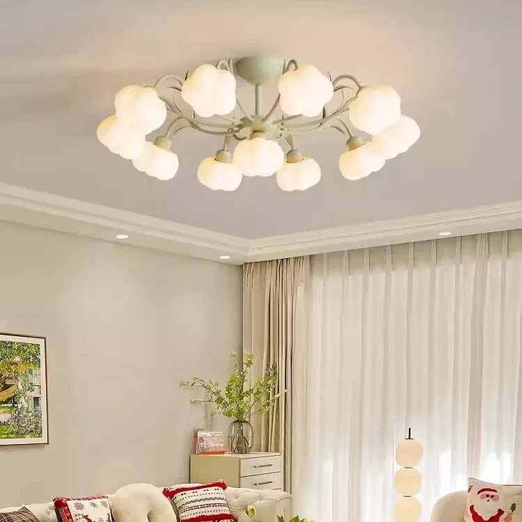 Modern LED ceiling light with decorative cotton cover