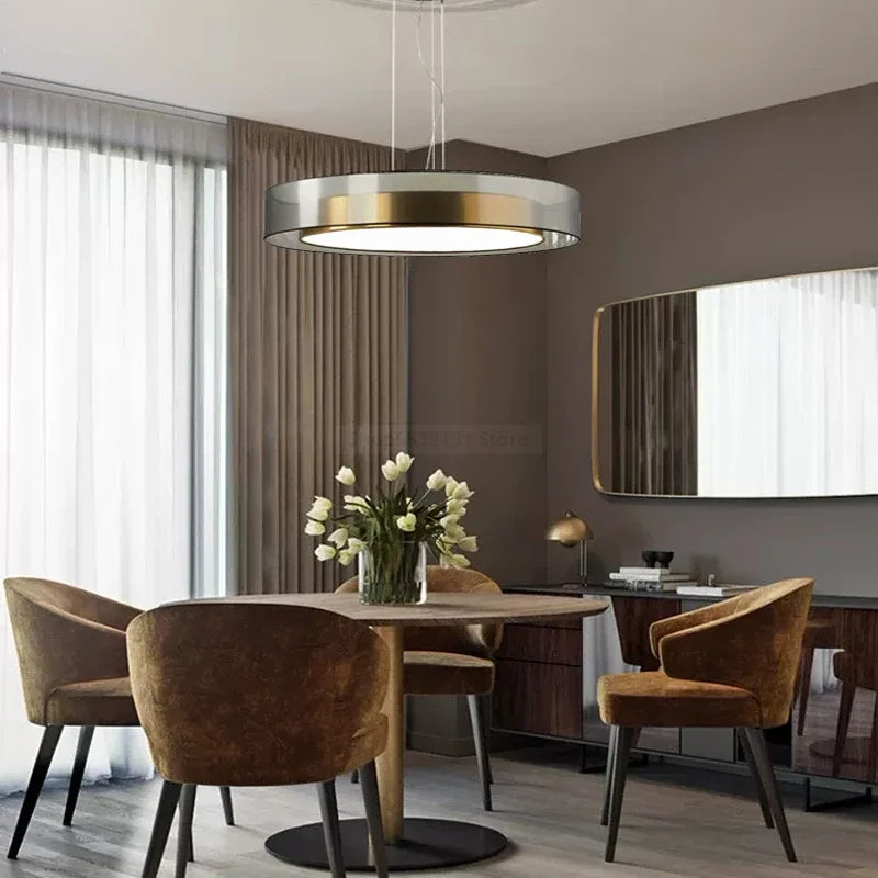 Nordic luxury simple LED pendant light for bar restaurant