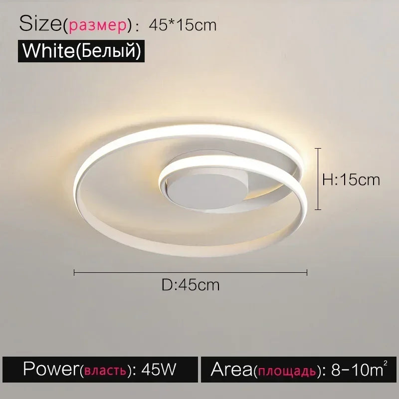 Modern nordic creative aluminium LED ceiling light
