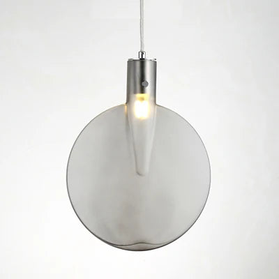 Modern glass pendant light with tennis racket shade