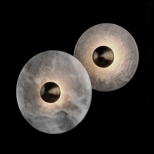 Round marble wall light - vue 4 sur 5