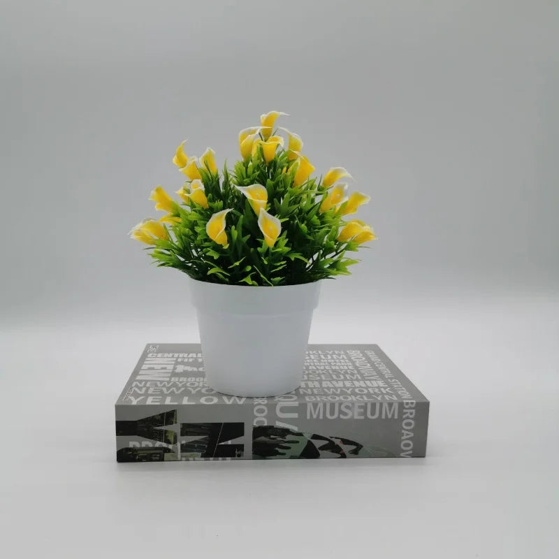 Artificial bonsai flower in pot for indoor and outdoor decoration