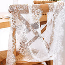 White floral lace table runner boho style