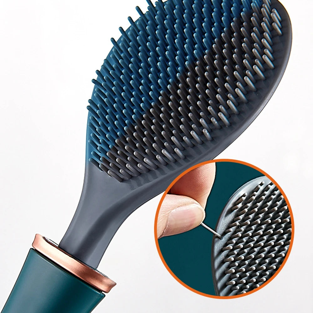 Soft Silicone Toilet Brushes with Hanging Holder Set, Wall-Mounted, Long Handled Cleaning Brush, Hygienic Bathroom Accessories - vue 4 sur 9