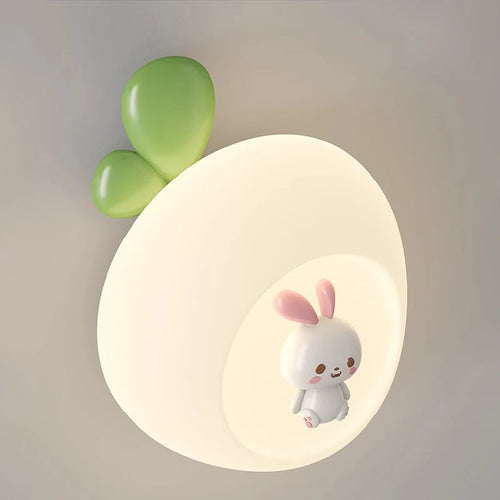 Cute animal wall lights for children rabbit cat bear design - vue 5 sur 6
