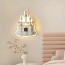 Cartoon castle wall light for cute children's room