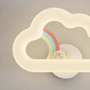 Rainbow cloud LED wall light for children's room