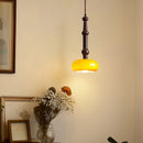 Modern wood and glass pendant light with creative design