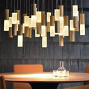 Modern wooden chandelier for designer indoor lighting
