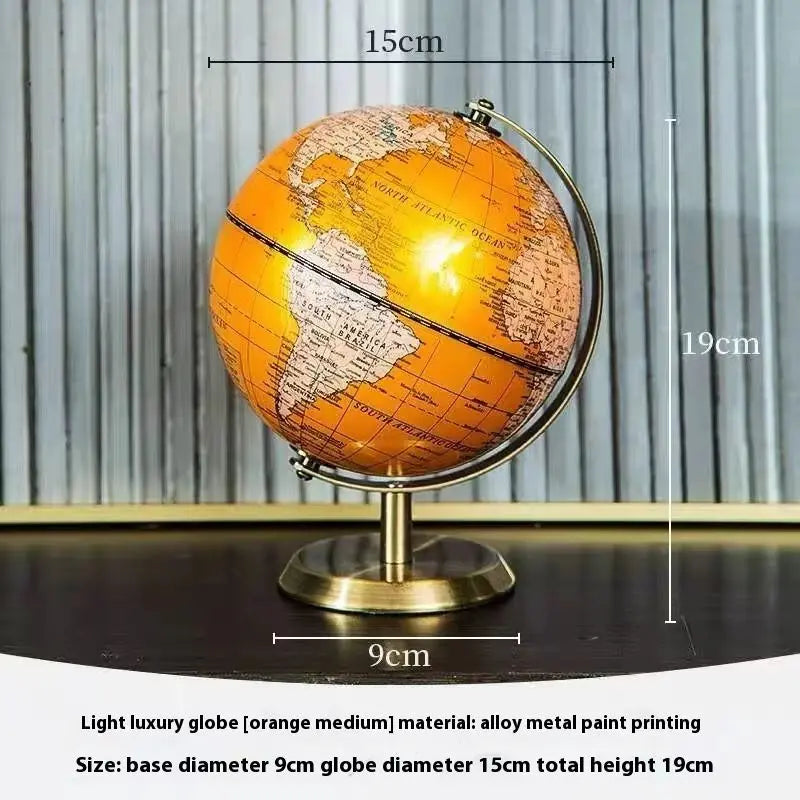 retro world globe english educational decoration for children and office - vue 5 sur 9