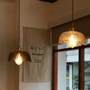 Modern nordic and antique style brass and glass LED pendant light