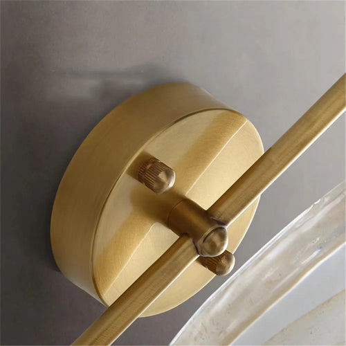 Luxury brass and crystal LED wall light with modern design - vue 6 sur 7